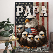 The Eagle Gang American - Customized Personalized Canvas - Father's Day Gift For Dad, Grandpa, Husband, Him