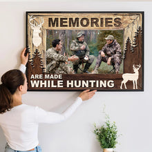Memories Are Made While Hunting - Personalized Customized Canvas - Gift For Brothers, Best Friends, Family Members