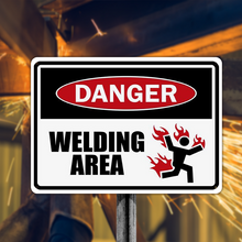 Welding Area Warehouse Warning Metal Sign Outdoor Sign Decoration