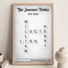 Decorate Your Wall With Crossword Canvas - Personalized Customized Canvas - Gifts For Family Members