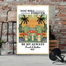 Together Until We Croak - Frog Theme Personality Customized Canvas - Gift For Couple