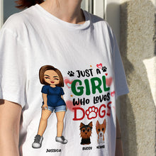 Personalized Custom T Shirt - Just A Girl Who Loves Dogs