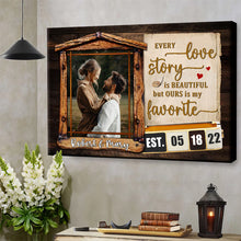 Every Love Story Is Beautiful - Custom Photo, Personalized Custom Framed Canvas Wall Art
