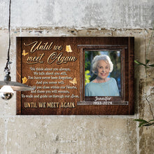 Until We Meet Again - Memorial Gifts, Personalized Custom Framed Canvas Wall Art
