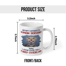 Meowy Catmas To Human Servant - Customized Personalized Mug - Christmas Gift For Pet Lovers, Cat Lovers, Dog Lovers
