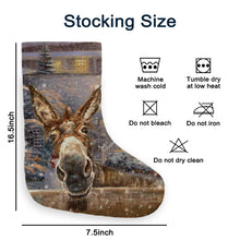 Funny Donkey Hello Sweet Cheeks - Christmas Stocking - Christmas Gifts For Friends Home Decor Suede Stocking