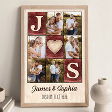 Custom Canvas Printing With Couple Photo And Initials Name - Personalized Customized Canvas - Best Valentines Day Gifts For Couple