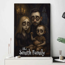Custom Family Photo Gothic Animated Style - Personalized Customized Canvas - Unique Halloween Gift For Family Members