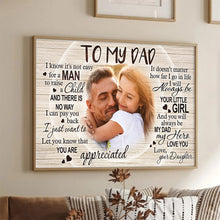 I Know It's Not Easy - Personalized Customized Canvas - Gift For Father