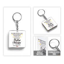 No Matter How Far Or Near - Gift For Sister, Brother, Friends Personalized Custom Keychain
