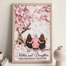Cherry Blossom Mother And Daughter Forever Linked Together - Personalized Customized Canvas - Mother's Day Gifts For Mom, Wife, Her