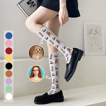 Custom Photo Face I Love You -  Personalized Customized Socks - Gift For Pet Lover