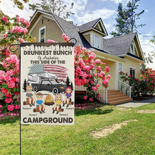 We're Drunks We Go Camping, Stars And Stripe Gift For Campers Personalized Custom Flag