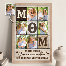Custom Photo You Are My World - Customized Personalized Canvas - Gift For Family Mothr Mom Mother Day GIft Ideas