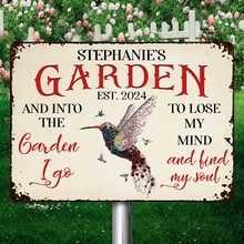 And Find My Soul Garden Floral Art - Personalized Metal Signs For Her, Him, Gardener