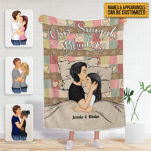 Our Snuggle Couple Blanket - Personalized Customized Blanket - Gift For Wife Husband Boyfriend Girlfriend