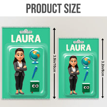 Custom Photo Personalized Teacher Action Figure Packaging Toy Box Style - Personalized Customized Acrylic Car Ornament - Gift For Teachers, Family Members and Friends