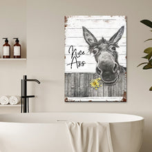 Framed Canvas Wall Decor Funny Donkey Sunflower Bathroom Farmhouse Bathroom Wall Art For Restroom