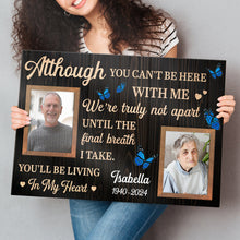 You're Living In My Heart - Personalized Customized Canvas - Memorial Gift For Family Members