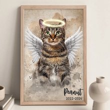 Custom Photo Fur Angel With Halo - Personalized Customized Canvas - Memorial Gift For Pet Lovers, Dog Lovers, Cat Lovers
