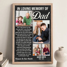 In Loving Memory Of Dad - Personalized Customized Canvas - Loss Of Father Sympathy Condolence Gift, Dad In Heaven Gifts, Loss Of Dad Gift