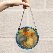 Custom Couple Photo Starry Night - Personalized Acrylic Window Suncatcher Ornament - Gift For Couple, Him, Her