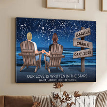 Our Love Is Written In The Stars - Personalized Customized Canvas - Gifts For Couple, Anniversary, Him, Her
