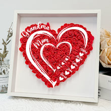 Rosey From Mom To Grandma - Personalized Custom Flower Shadow Box - Mother's Day Gifts For Mom, Grandma, Wife, Her