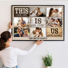 This Is Us Custom Photo Collage Canvas, Family Photo Gift