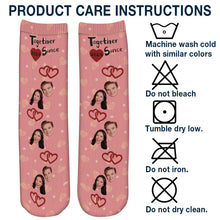 Personalized Socks - Together Since - Gift For Couple Lover - Valentine's Day Gift