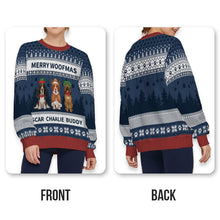 Merry Woofmas Lovely Cartoon Dogs - Ugly Sweater - Christmas Gifts Puppies With Funny Face Personalized Custom Ugly Sweater