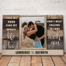 Take My Hand Take My Whole Life Too - Personalized Custom Framed Canvas Wall Art - Gift For Couple