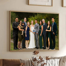 Custom Photos Horizontal Loved One Combined With Same Background - Personalized Customized Canvas - Gift For Family Members