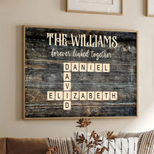 Forever Linked Togerther - Personalized Customized Family Name Canvas - Gifts For Family Members