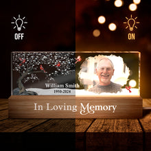 Custom Photo We're Always With You - Personalized Acrylic LED Night Light - Sympathy Gift For Memorial