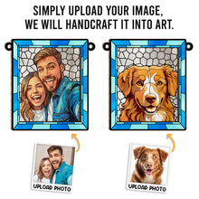 Custom Photo Stained Glass - Personalized Acrylic Window Suncatcher - Gift For Family, Couple, Pet Lovers