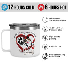 You Left Paw Prints Memorial Pet - Personalized 14oz Stainless Steel Tumbler - Gifts For Dog Lovers