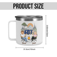 Husband Wife Camping For Life - Personalized 14oz Tumbler - Gift For Husband, Wife