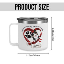 You Left Paw Prints Memorial Pet - Personalized 14oz Stainless Steel Tumbler - Gifts For Dog Lovers