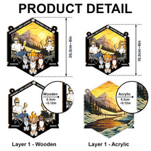 Making Memories One Campsite At A Time  - Personalized Acrylic Window Suncatcher Ornament - Gift For Couple Dog Lover