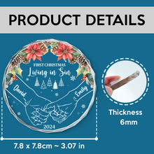 First Christmas - Customized Personalized Glass Ornament - Christmas Gift For Couple Husband Wife