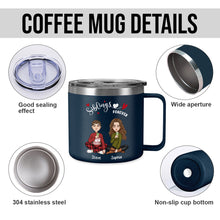 Siblings Forever - Personalized 14oz Stainless Steel Tumbler - Gift For Couple