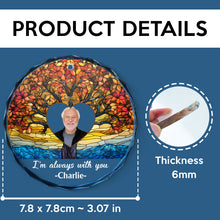 I'm Always With You - Customized Personalized Glass Ornament - Gift For Family