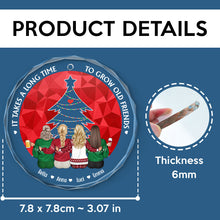 To Grow Old Friend - Customized Personalized Glass Ornament - Christmas Gift For Bestie Best Friend