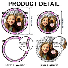 Custom Photo Love You More Every Day - Personalized Acrylic Window Suncatcher - Gift For Family, Husband Wife, Anniversary, Couple, Pet Lovers