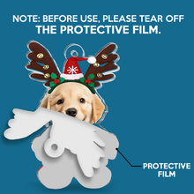 Custom Photo Funny Christmas Reindeer - Customized Personalized Acrylic Ornament - Christmas Gift For Family Pet Lover