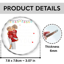 I Meet You - Customized Personalized Glass Ornament - Christmas Gift For Couple Husband Wife