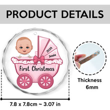 Baby First Christmas - Customized Personalized Glass Ornament - Gift For Christmas
