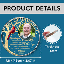 Goodbyes Are Not Forever - Personalized Glass Ornament - Sympathy Gift For Memorial