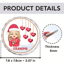 Christmas Grandma - Customized Personalized Glass Ornament - Chritstmas Gift For Family